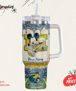 Michigan Wolverines Ncaa Style Personalized Stanley Tumbler 40oz Gift For Fans