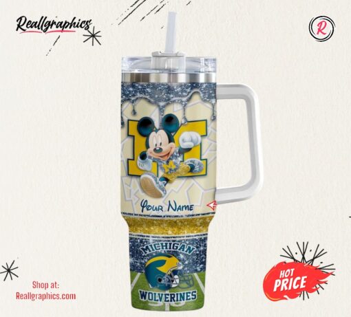 Michigan Wolverines Ncaa Style Personalized Stanley Tumbler 40oz Gift For Fans