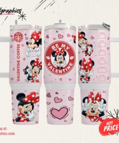 Mickey Mouse Starbucks Cup Valentine Disney 40oz Tumbler Valentines Day Gift For Coffee Lovers Disneyland 40 Oz Stainless Steel Stanley Tumblers