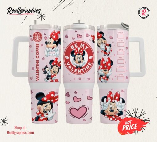 Mickey Mouse Starbucks Cup Valentine Disney 40oz Tumbler Valentines Day Gift For Coffee Lovers Disneyland 40 Oz Stainless Steel Stanley Tumblers