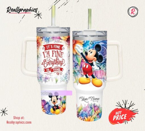 Mickey Tumbler 40oz, Customized Mickey Mouse Tumbler