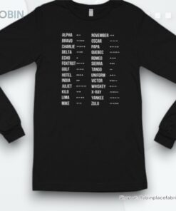 Military Phonetic Alphabet Shirt Military Phonetic Alphabet Shirt