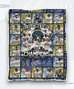 Milwaukee Brewers 2024 Champions Fleece Blanket