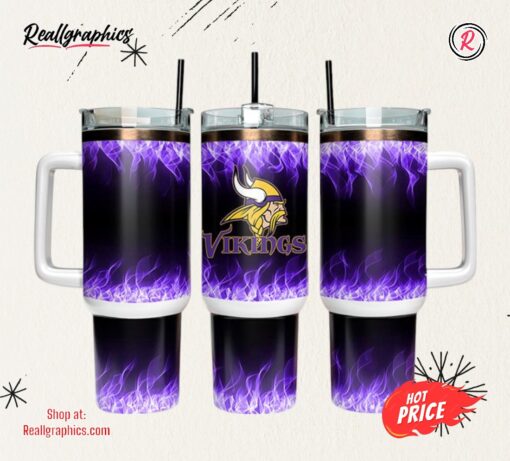 Minnesota Vikings 40oz Tumbler NFL Tumbler Wrap