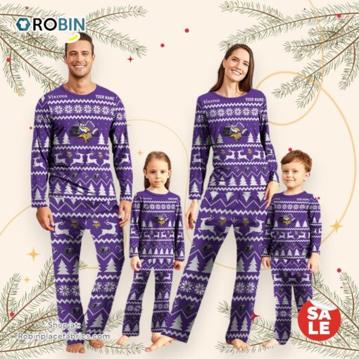 Minnesota Vikings Christmas NFL Custom Family Pajamas