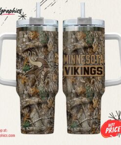 Minnesota Vikings NFL Hunting Tumbler Stanley Tumbler 40oz