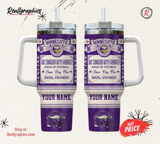 Minnesota Vikings NFL Vintage King Of Football 40oz Stanley Tumbler