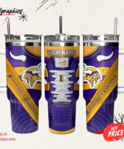 Minnesota Vikings Sneaker NFL Personalized Stanley Tumbler 40Oz