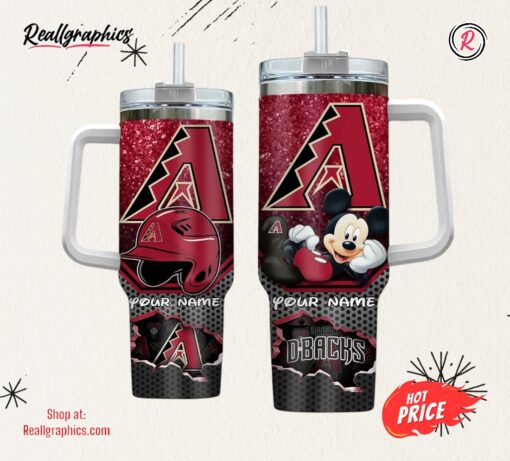 MLB Arizona Diamondbacks Mickey Mouse Tumbler 40oz With Handle
