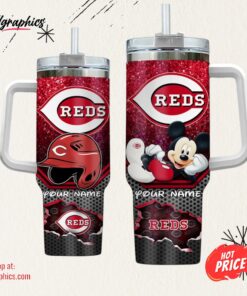 MLB Cincinnati Reds Mickey Mouse Tumbler 40oz With Handle
