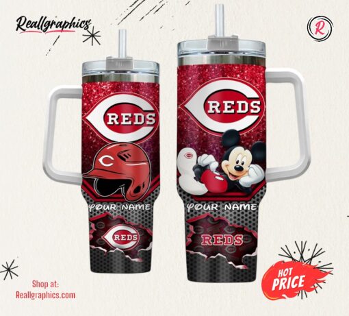 MLB Cincinnati Reds Mickey Mouse Tumbler 40oz With Handle