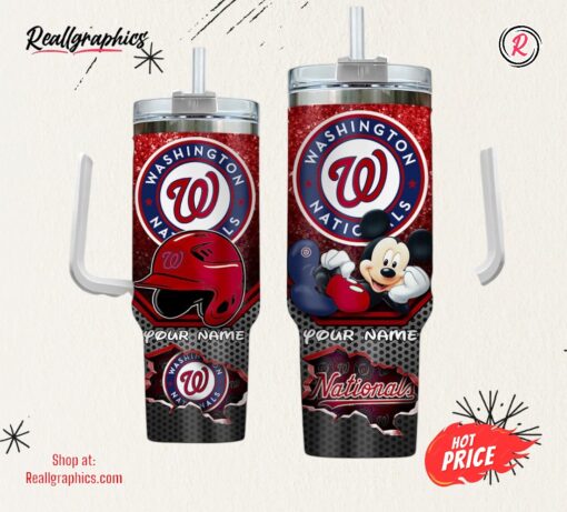 MLB Washington Nationals Mickey Mouse Tumbler 40oz With Handle