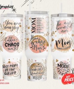 Mom 40oz Quencher Tumbler Sublimation Design Amazing Best Mom Boho