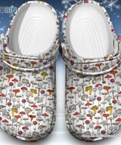 Mushroom Pattern 3D Printed Crocs Clogs Shoes