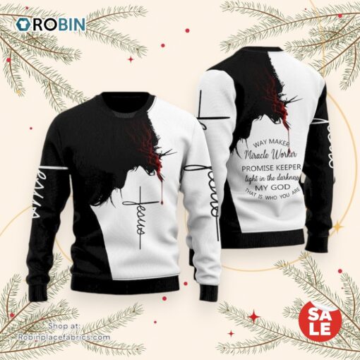 My God   Jesus Ugly Christmas Sweater, Jesus Christmas Sweater