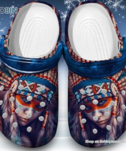 Native American Girl Limited Edition 3D Printed Crocs Clogs Shoes