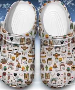 Native american Icons & Symbols 3D Printed Crocs Clogs Shoes
