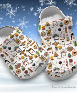 Native american Icons & Symbols 3D Printed Crocs Clogs Shoes
