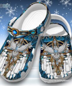 Native American Owl Printed 3D Printed Crocs Clogs Shoes Native American Owl Printed 3D Printed Crocs Clogs Shoes