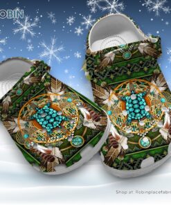 Native American with Turtle 3D Printed Crocs Clogs Shoes