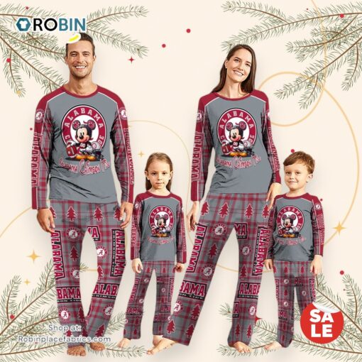 NCAA Mickey Mouse Alabama Crimson Tide Pajamas Personalized Your Name