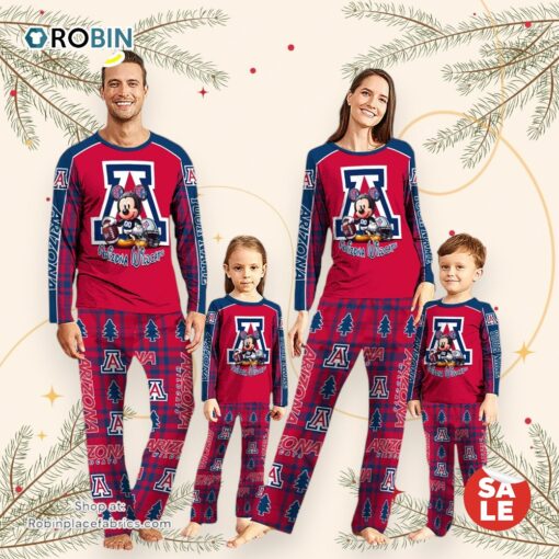 NCAA Mickey Mouse Arizona Wildcats Pajamas Personalized Your Name