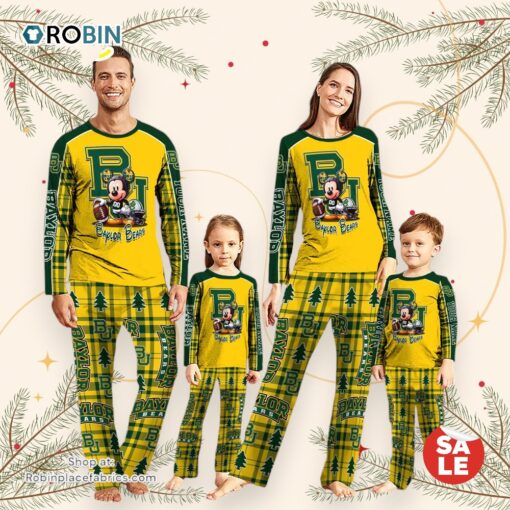 NCAA Mickey Mouse Baylor Bears Pajamas Personalized Your Name