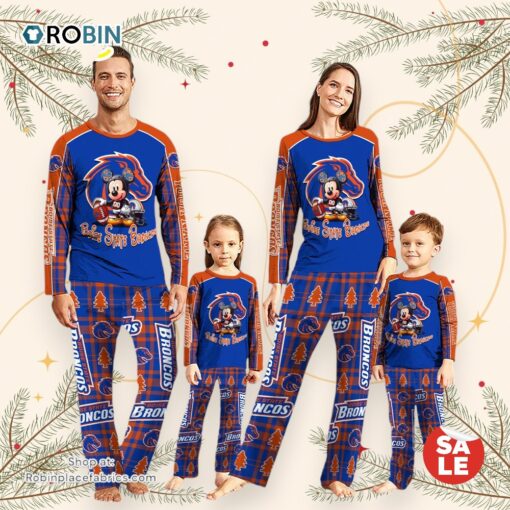 NCAA Mickey Mouse Boise State Broncos Pajamas Personalized Your Name