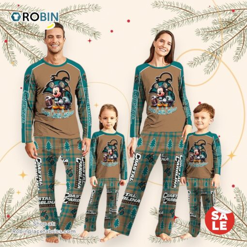 NCAA Mickey Mouse Coastal Carolina Chanticleers Pajamas Personalized Your Name
