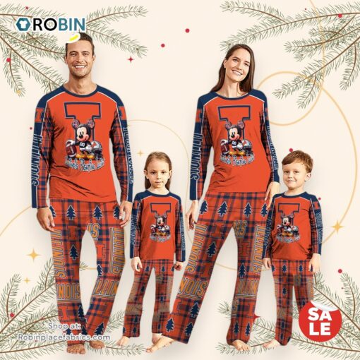 NCAA Mickey Mouse Illinois Fighting Illini Pajamas Personalized Your Name