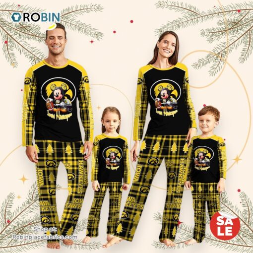 NCAA Mickey Mouse Iowa Hawkeyes Pajamas Personalized Your Name