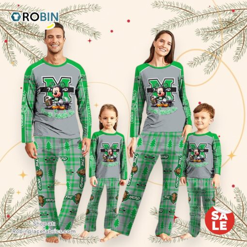 NCAA Mickey Mouse Marshall Thundering Herd Pajamas Personalized Your Name