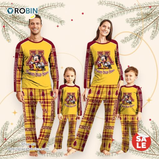 NCAA Mickey Mouse Minnesota Golden Gophers Pajamas Personalized Your Name