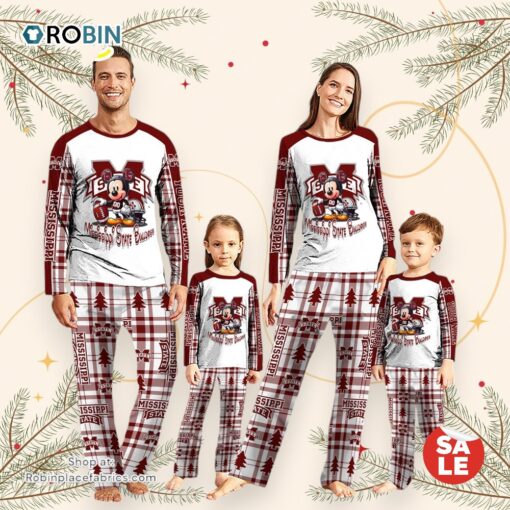 NCAA Mickey Mouse Mississippi State Bulldogs Pajamas Personalized Your Name