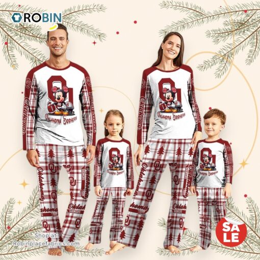 NCAA Mickey Mouse Oklahoma Sooners Pajamas Personalized Your Name