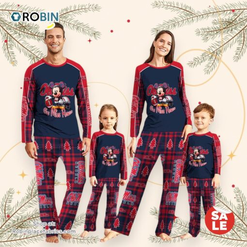 NCAA Mickey Mouse Ole Miss Rebels Pajamas Personalized Your Name