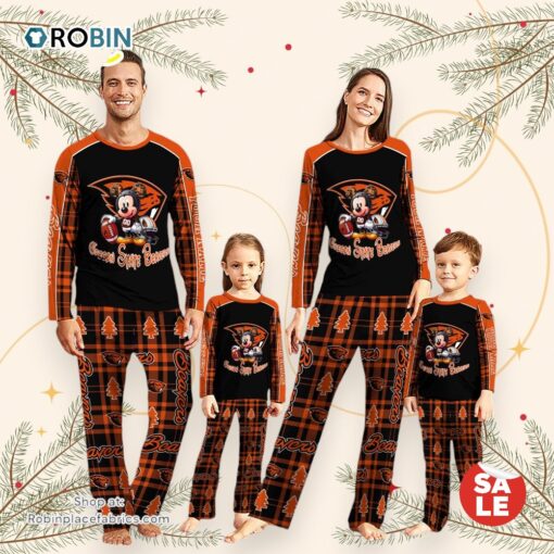 NCAA Mickey Mouse Oregon State Beavers Pajamas Personalized Your Name