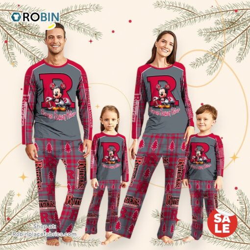 NCAA Mickey Mouse Rutgers Scarlet Knights Pajamas Personalized Your Name