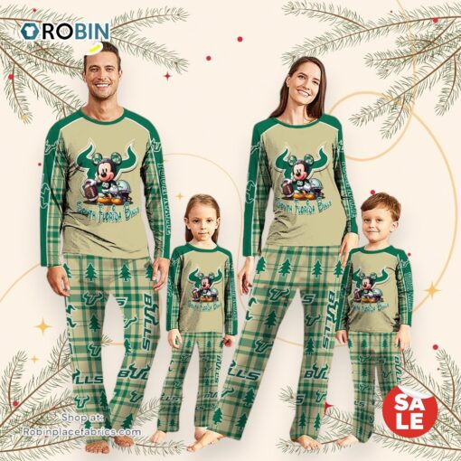 NCAA Mickey Mouse South Florida Bulls Pajamas Personalized Your Name