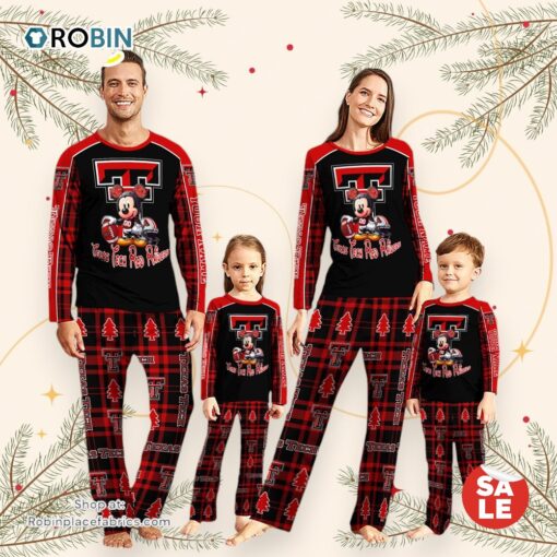 NCAA Mickey Mouse Texas Tech Red Raiders Pajamas Personalized Your Name