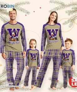 NCAA Mickey Mouse Washington Huskies Pajamas Personalized Your Name NCAA Mickey Mouse Washington Huskies Pajamas Personalized Your Name