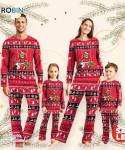 Nebraska Cornhuskers NCAA Custom Name Grinch Christmas And Sport Team Pajama Set