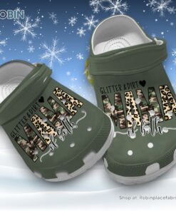 New Design Glitter & Dirt Mama Of Both 3D Printed Crocs New Design Glitter & Dirt Mama Of Both 3D Printed Crocs