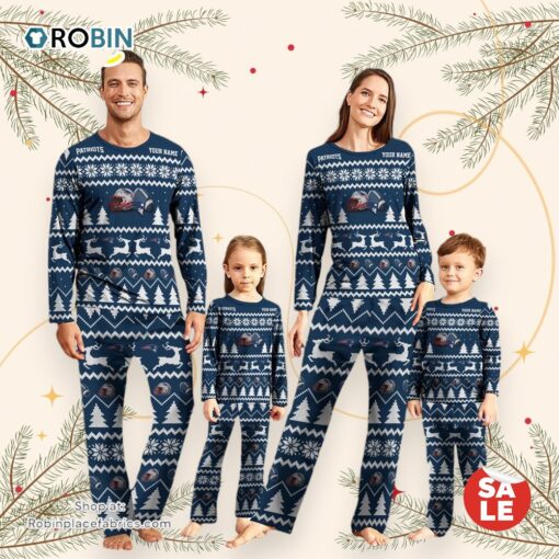 New England Patriots Christmas NFL Custom Family Pajamas