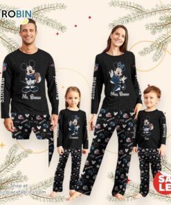 New England Patriots Sport And Disney Uniform Pajamas Mickey Mouse NFL Gifts For Kids Pajamas