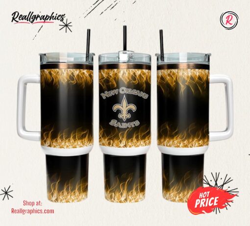 New Orleans Saints 40oz Tumbler NFL Tumbler Wrap