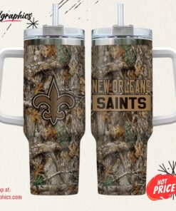 New Orleans Saints NFL Hunting Tumbler Stanley Tumbler 40oz