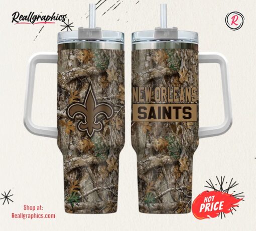 New Orleans Saints NFL Hunting Tumbler Stanley Tumbler 40oz