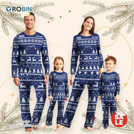 New York Giants Christmas NFL Custom Family Pajamas