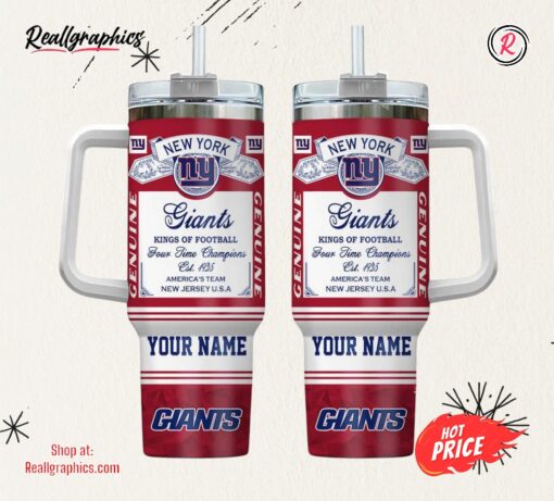 New York Giants NFL Kings of Football Personalized Stanley Tumbler 40Oz
